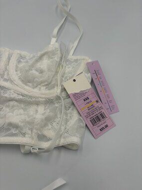 Wild Fable White Lace Bustier Corset Top Size XXS NWT